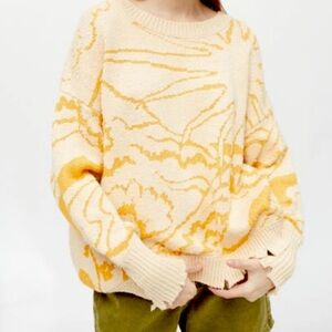 Urban Outfitters Gold Sun Design Sweater